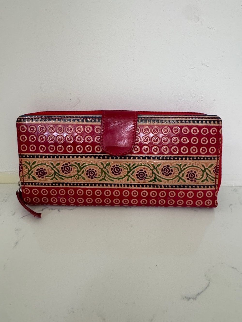 Red Floral Pattern Women's Wallet - Unbranded